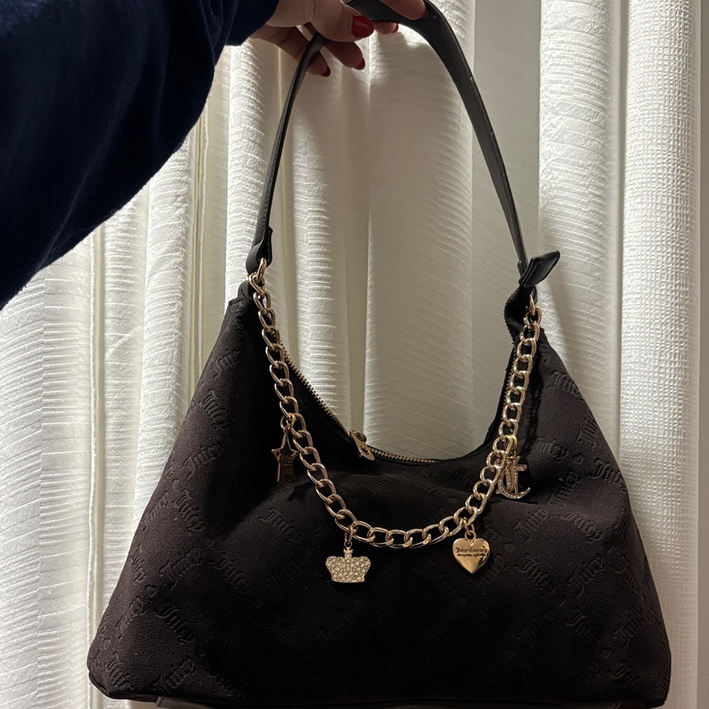 Juicy Couture Black Hobo Bag with Gold Accents